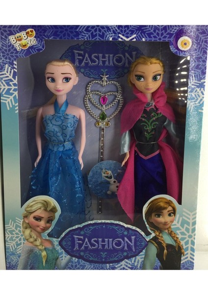 Elsa ve Anna 2 Li Büyük Boy 29CM Frozen Girls