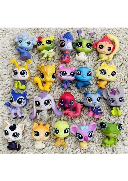 U-Toys Miniş Littlest Pets Shop Lps Miniş Oyuncak 12 Li Büyük Boy Minişler