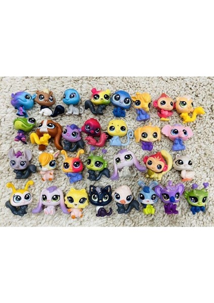 U-Toys Miniş Littlest Pets Shop Lps Miniş Oyuncak 12 Li Büyük Boy Minişler