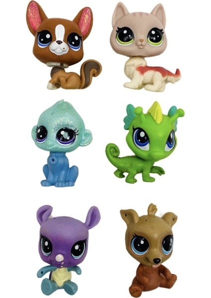 U-Toys Miniş Littlest Pets Shop Lps Miniş Oyuncak 12 Li Büyük Boy Minişler