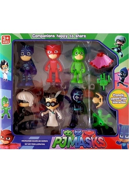 Pj Maskeliler Pj Masks 10'lu Pijamaskeliler Figür Oyuncak Seti