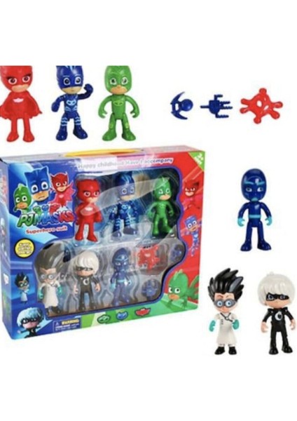 Pj Maskeliler Pj Masks 10'lu Pijamaskeliler Figür Oyuncak Seti