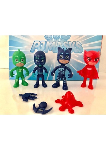 Pj Masks Pj Maskeliler 4 Figürlü Set Hareketli Kol Bacaklar Pija Maskeliler