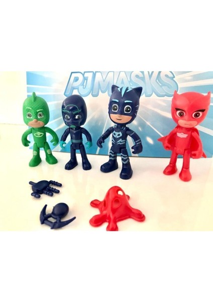 Pj Masks Pj Maskeliler 4 Figürlü Set Hareketli Kol Bacaklar Pija Maskeliler