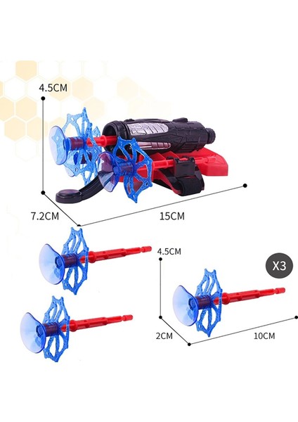 Ağ Atan Spiderman Bileklik Vantuz Fırlatan Ok Atan Örümcek Adam Oyuncak Fırlatıcı Seti