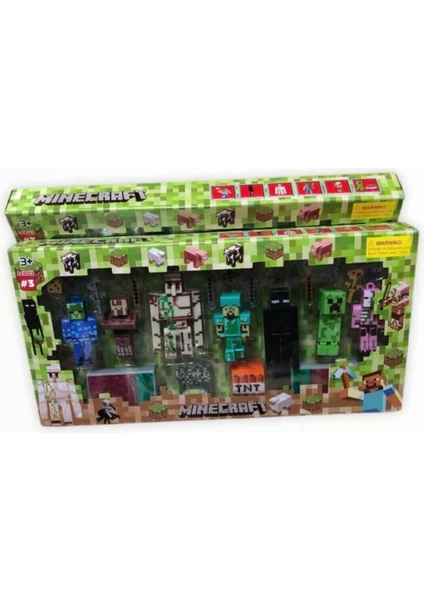 Oktoys Minecraft Oyuncak Enderman 7 Karakter ve Aksesuarlı Set