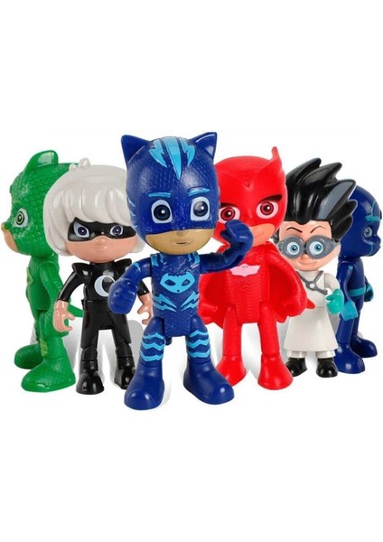 Pj Masks Pijamaskeliler Catboy Owlette Gekko 6'lı 10 Parça Oyun Seti