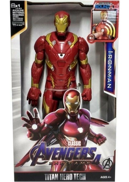 Iron-Man Action Figür Kahraman Oyuncak Işıklı Konuşan 28.5 cm