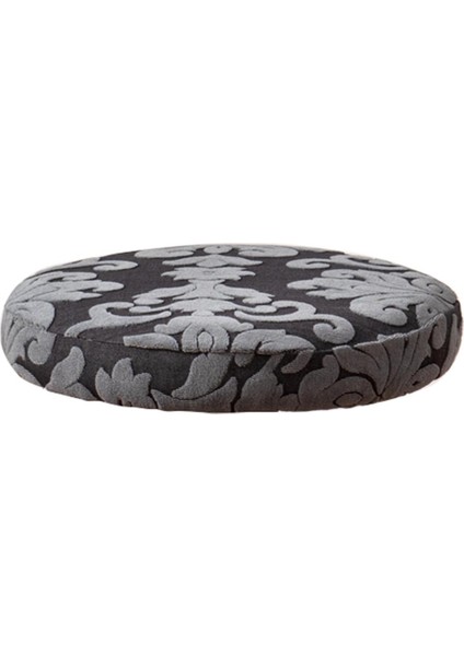 Yuvarlak Bar Taburesi Polyester ve Yıkanabilir Elastik Tabure Yastık Slipcover Siyah Kapakları