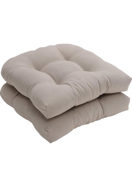 2pcs Düz Renkli Tutfed Pad Hasır Koltuk Yastıkları 19 "x 19" Açık/iç Mekan Gri(Yurt Dışından)