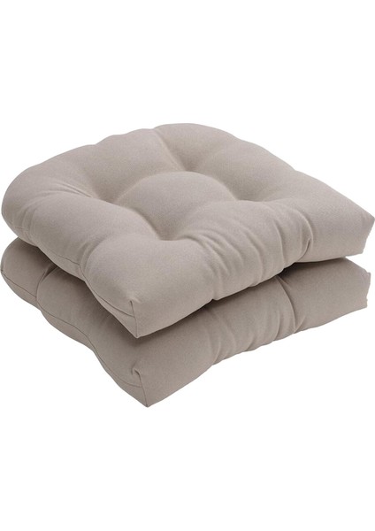2pcs Düz Renkli Tutfed Pad Hasır Koltuk Yastıkları 19 "x 19" Açık/iç Mekan Gri(Yurt Dışından)