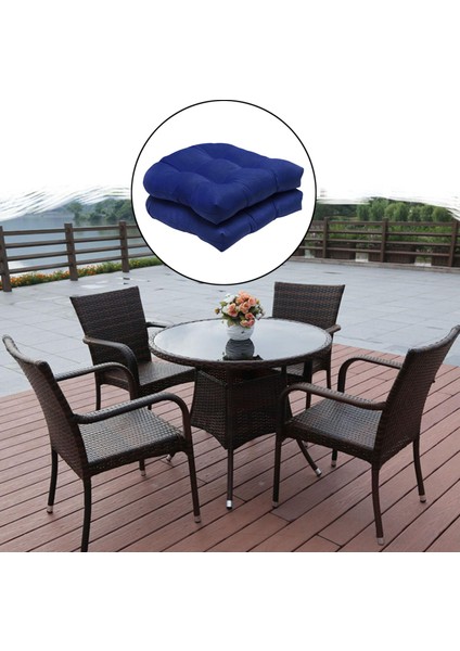2pcs Düz Renkli Tutfed Pad Hasır Koltuk Yastıkları 19 "x 19" Dış Mekan/kapalı