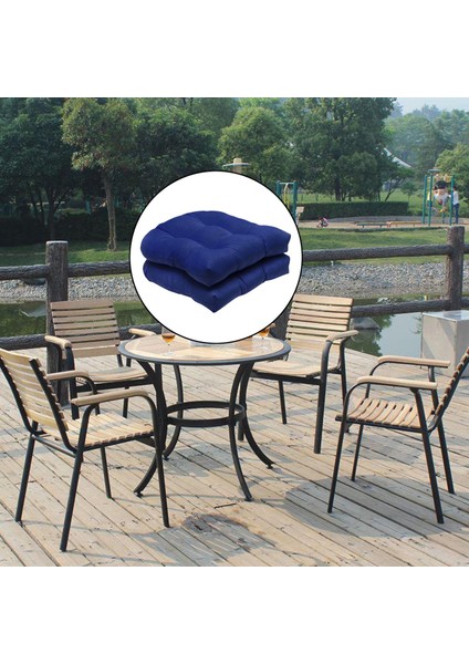 2pcs Düz Renkli Tutfed Pad Hasır Koltuk Yastıkları 19 "x 19" Dış Mekan/kapalı