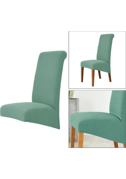 Modern Yumuşak Yüksek Arka Sandalye Kapağı Mısır Polar Slipcover Toz Geçirmez