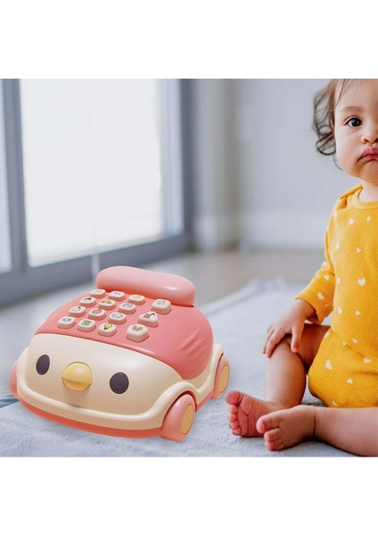 Yaratıcı Bebek Telefon Oyuncak Müzik Oyuncak Karikatür Çocuklar Için Çocuklar Için Toddler Pembe fırsatları