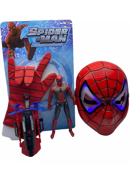 Marvel Spider-Man Örümcek Atan Eldiven ve LED Işıklı Maske