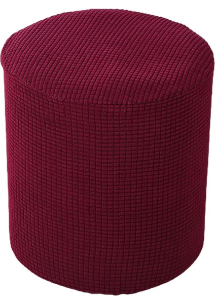 Yuvarlak Osmanlı Kapakları Ayak Dinlenme Slipcover Elastik Alt Kırmızı ile(Yurt Dışından)
