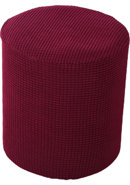 Yuvarlak Osmanlı Kapakları Ayak Dinlenme Slipcover Elastik Alt Kırmızı ile(Yurt Dışından) indirimleri