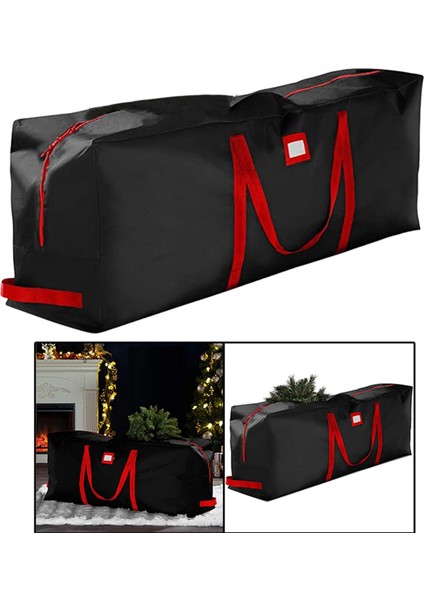 Yapay Noel Ağacı Depolama Çantası Depolama Tote Giysisi Garaj Aracı Siyah 122X34X51CM