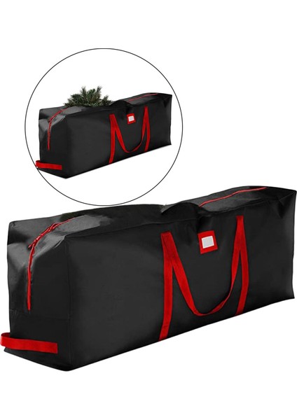 Yapay Noel Ağacı Depolama Çantası Depolama Tote Giysisi Garaj Aracı Siyah 122X34X51CM