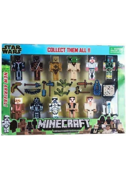 Oyuncak Minecraft 23 Parça Aksesuarlı, Star Wars ,minecraft Y058