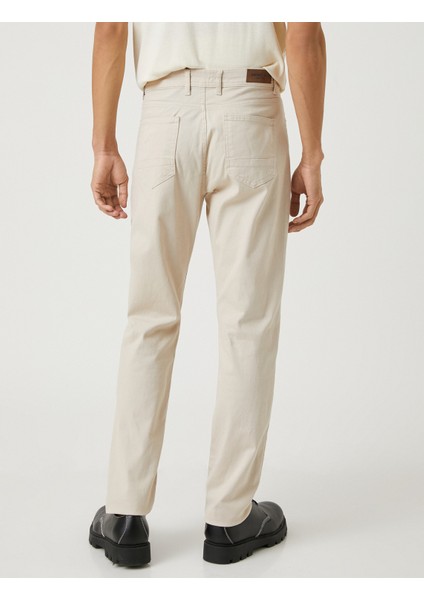 Basic Gabardin Pantolon Slim Fit Düğme Detaylı Cepli fırsatları