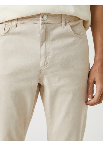 Basic Gabardin Pantolon Slim Fit Düğme Detaylı Cepli indirimleri