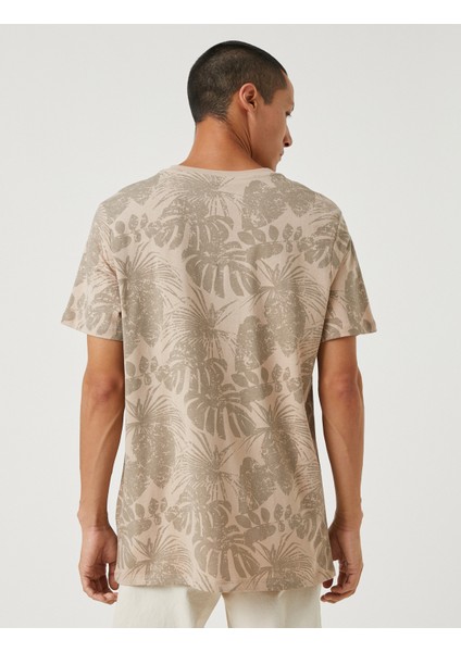 Çiçek Desenli Tişört Slogan Baskılı Bisiklet Yaka Kısa Kollu fırsatları