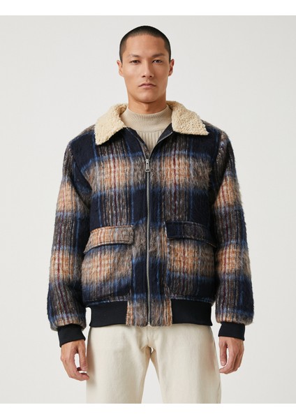 Yaka Detaylı Ceket Cepli Fermuarlı Yumuşak Dokulu modelleri