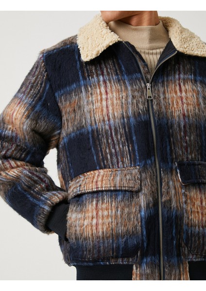 Yaka Detaylı Ceket Cepli Fermuarlı Yumuşak Dokulu indirimleri