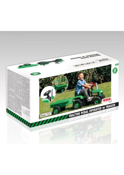 8053 Römorklu Traktör (Pedallı) Yeşil indirimleri