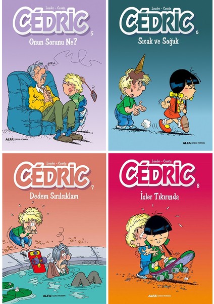 Cedric 5-6-7-8. Ciltler Çizgi Roman Seti