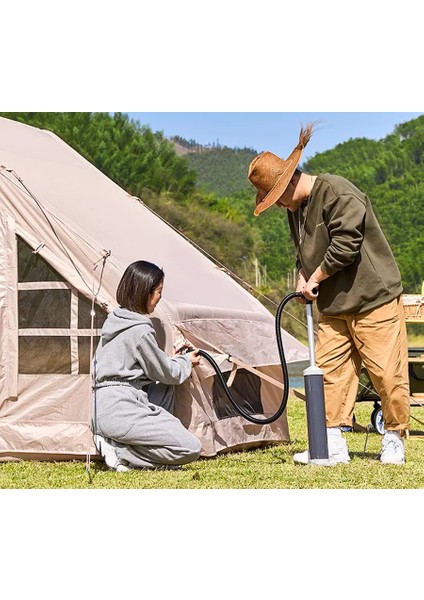 - Şişme Kamp Çadırı - 3x2 Metre - Barlı Pompa Hediyeli - 8-10 Kişilik