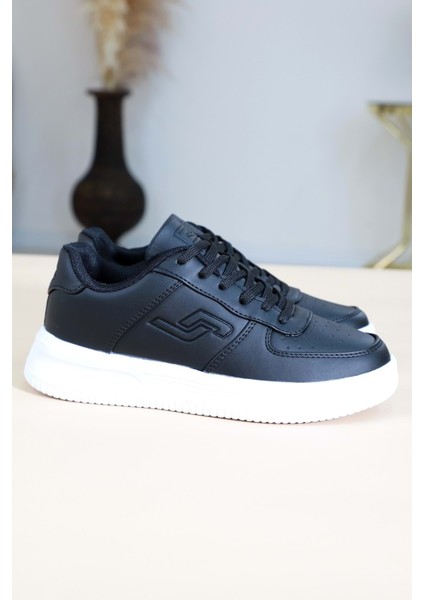 21516 Sneakers Ayakkabı - NKT00674-SIYAH Beyaz-36