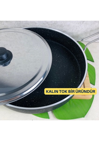 Granit Derin Balık Tavası Gözleme Tava 32 cm