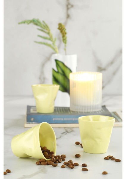 Crash 3 Parça Kahve Seti Sarı