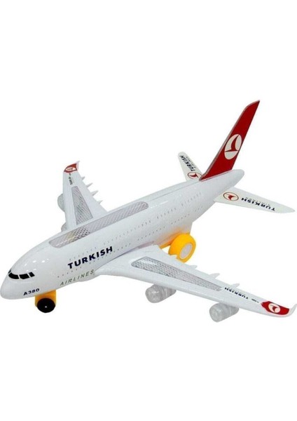 Turkish Airlines Airbus A380 Oyuncak Uçak Pilli Işıklı 30 cm /