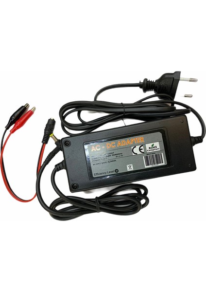 Ata Elektronik 6 Volt 12 Amper 7 Amper 4 Amper Aküler Için Akü Şarz Aleti Şarj Cihazı Adaptör Otomatik Voltaj Kesicili Extra Maşalı Timsah Uçlu Kablolu  -  3.5 Amper Kesicili