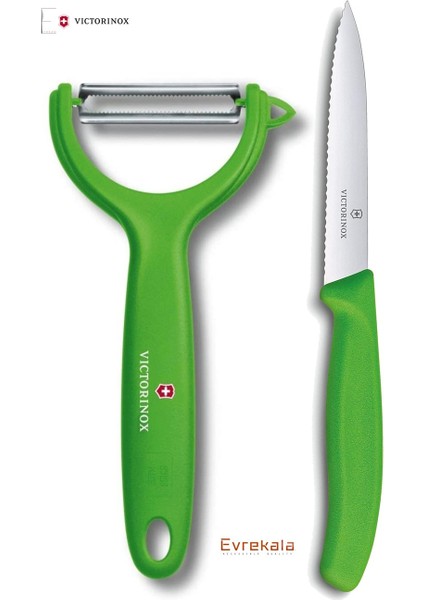 Büyük Bıçak ve Soyacak Seti Evrekala Shop New Series Victorinox