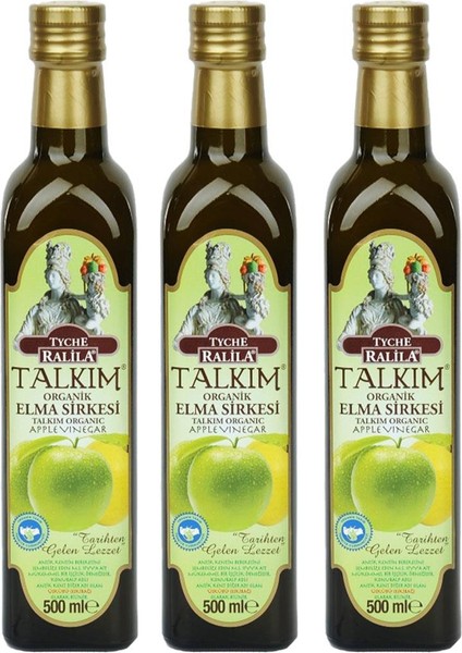 Tyche Ralila Organik Talkım Elma Sirkesi 3 x 500 ml