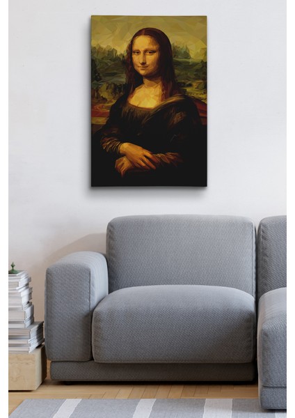 Lilafil Mona Lisa Leonardo Da Vinci Tablosu Dekoratif Kanvas Duvar Tablosu