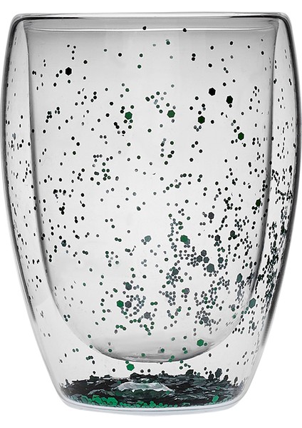 Pia Çift Cidarlı Green Glitter Su Bardağı 350 ml fiyatları