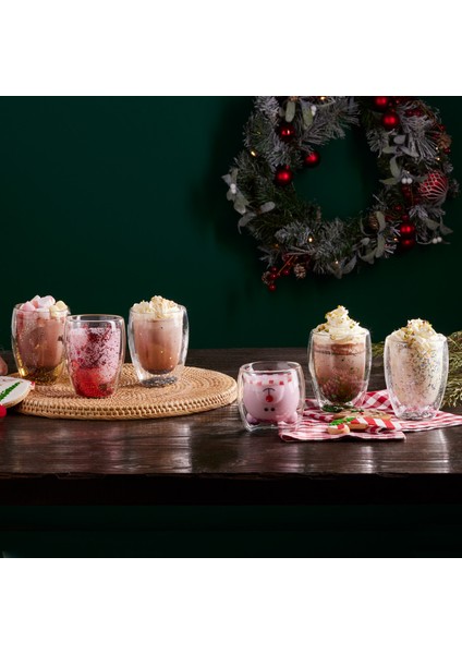 Pia Çift Cidarlı Green Glitter Su Bardağı 350 ml fırsatları