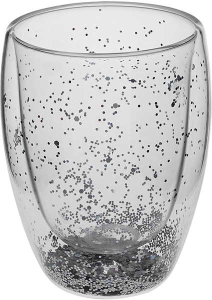 Pia Çift Cidarlı Silver Glitter Su Bardağı 350 ml modelleri