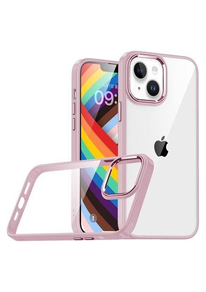 Apple iPhone 14 Kılıf Şeffaf Flora Kapak