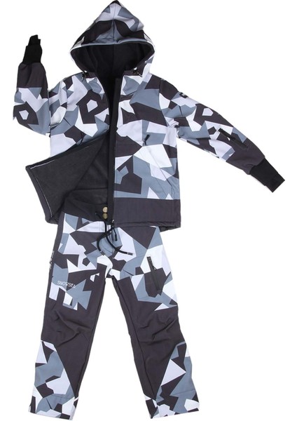 SS7883 Kamuflaj Erkek Takım, Özel Tasarım Snowboard Montu