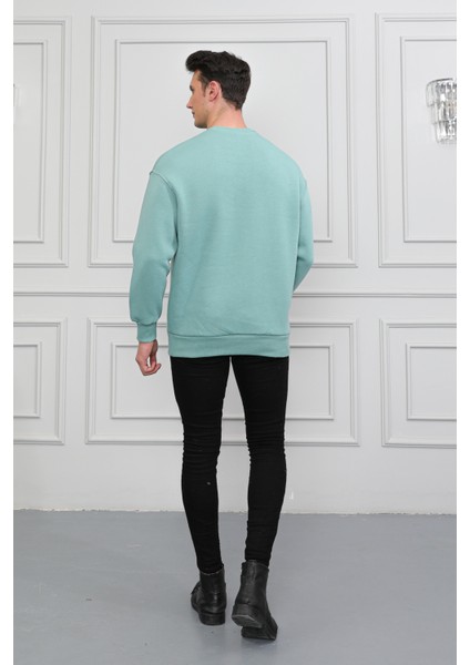 Store Erkek Kahverengi Bisiklet Yaka Relaxed Regular Sweatshirt