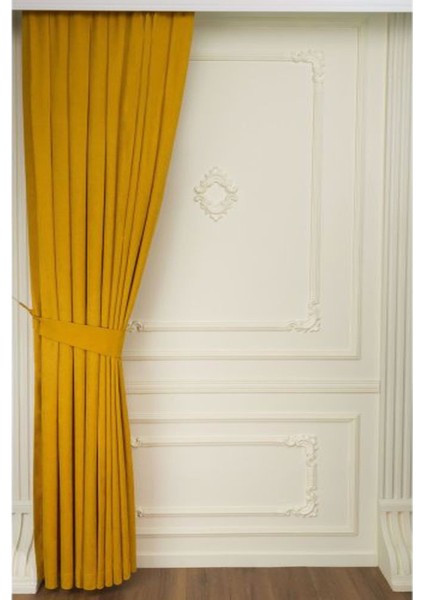 Ada Fon Perde Pilesiz Extraforlu Düz Dikim Büzgü Pile K.sarı indirimleri