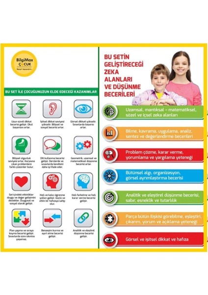 Yükselen Zeka Yayınları Zeka-Dikkat Geliştirme Seti(9-14 Yaş) Yükselen Zeka