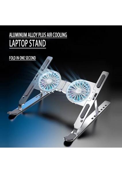 Blt-25 Soğutmalı Fanlı Alüminyum Katlanabilir Laptop Stand Office